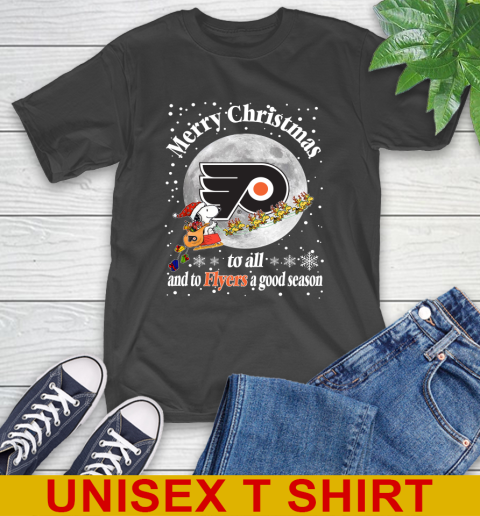 Philadelphia Flyers Merry Christmas To All And To Flyers A Good Season NHL Hockey Sports T-Shirt
