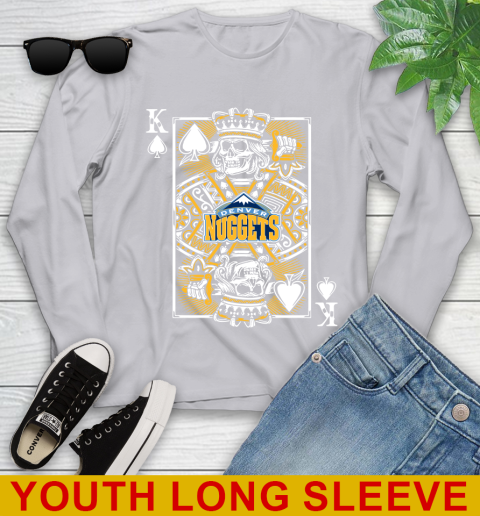 Denver Nuggets NBA Basketball The King Of Spades Death Cards Shirt Youth Long Sleeve 5