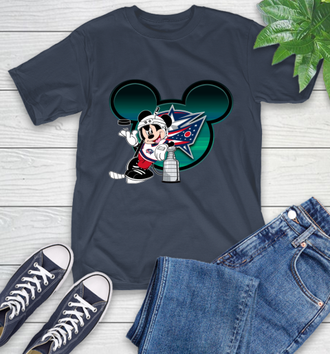NHL Columbus Blue Jackets Stanley Cup Mickey Mouse Disney Hockey T Shirt T-Shirt 4