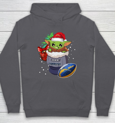 Los Angeles Chargers Christmas Baby Yoda Star Wars Funny Happy NFL Hoodie 7