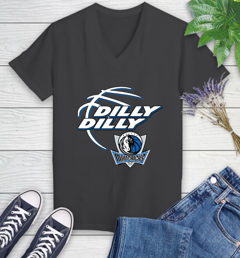 NBA Dallas Mavericks Dilly Dilly Basketball Sports Women's V-Neck T-Shirt 8