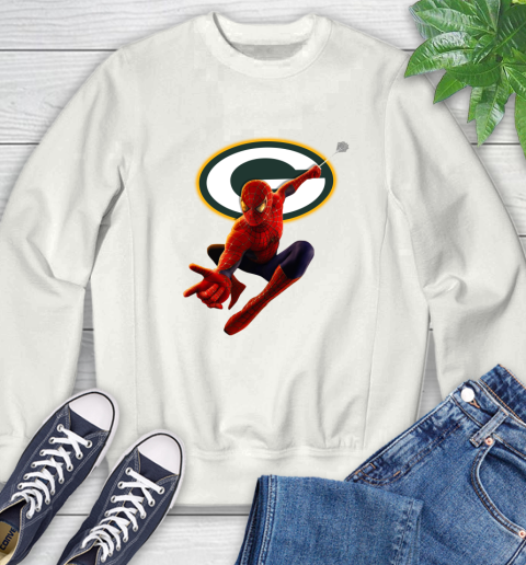 NFL Spider Man Avengers Endgame Football Green Bay Packers Sweatshirt