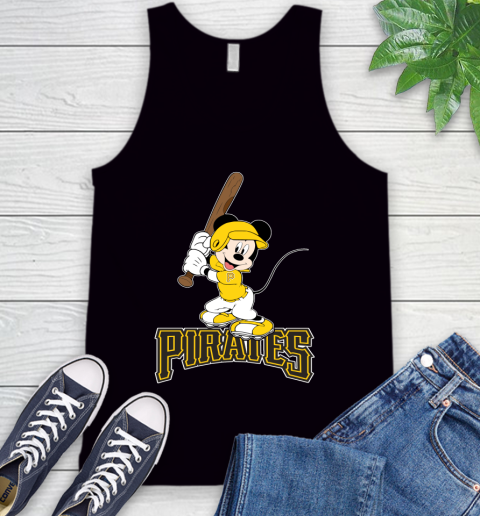 MLB Baseball Pittsburgh Pirates Cheerful Mickey Mouse Shirt Tank Top