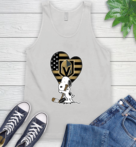 Vegas Golden Knights NHL Hockey The Peanuts Movie Adorable Snoopy Tank Top