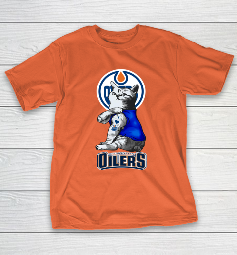 NHL My Cat Loves Edmonton Oilers Hockey T-Shirt 4