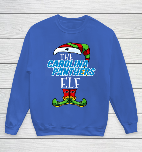 Carolina Panthers Christmas ELF Funny NFL Youth Sweatshirt