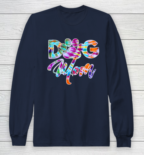 Dog Mom Shirt Tie Dye Dog Mom Apparel for Women Dog Lover Gifts Paw Long Sleeve T-Shirt 2