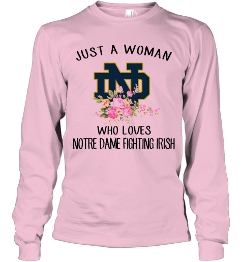 pink notre dame sweatshirt