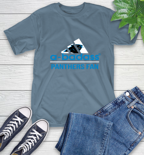 NFL A Badass Carolina Panthers Fan Adidas Football Sports T-Shirt 8