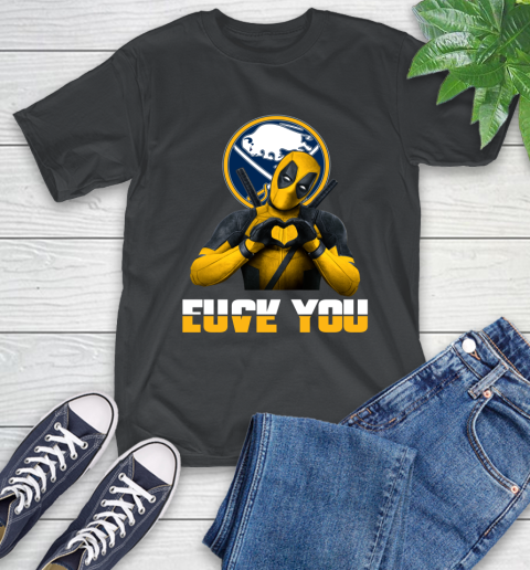 NHL Buffalo Sabres Deadpool Love You Fuck You Hockey Sports T-Shirt