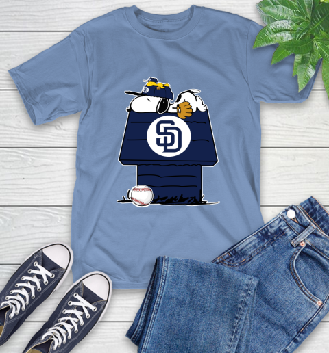 MLB San Diego Padres Snoopy Woodstock The Peanuts Movie Baseball T Shirt T-Shirt 11