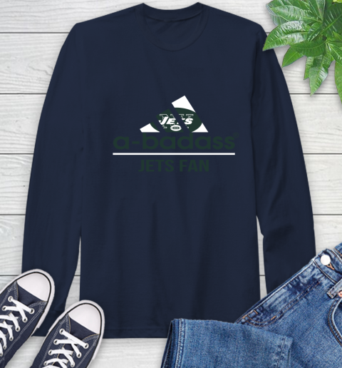 New York Jets NFL Football A Badass Adidas Adoring Fan Sports Long Sleeve T-Shirt 3