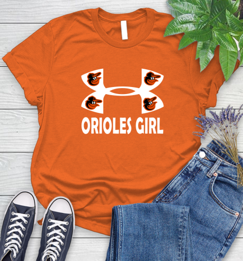 MLB Baltimore Orioles Under Armour Baseball Sports Women's T-Shirt 3