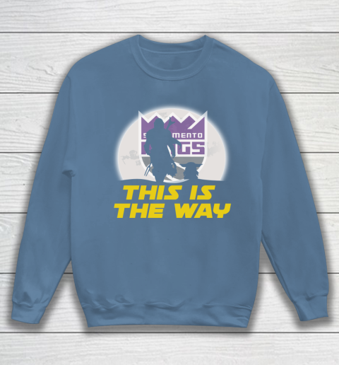 Sacramento Kings NBA Basketball Star Wars Yoda And Mandalorian This Is The Way Sweatshirt 6