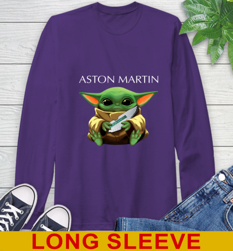 Star Wars Baby Yoda Hugs Aston Martin Car Shirt 59