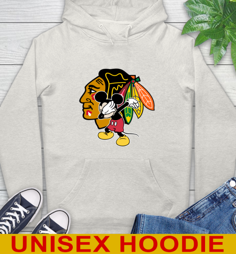 Chicago Blackhawks NHL Hockey Dabbing Mickey Disney Sports Hoodie 12