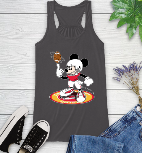 NFL Football Kansas City Chiefs Cheerful Mickey Disney Shirt Racerback Tank 12