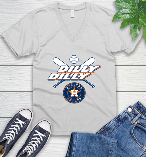 MLB Houston Astros Dilly Dilly Baseball Sports V-Neck T-Shirt