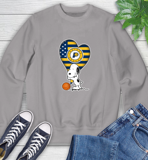 Indiana Pacers NBA Basketball The Peanuts Movie Adorable Snoopy Sweatshirt 5
