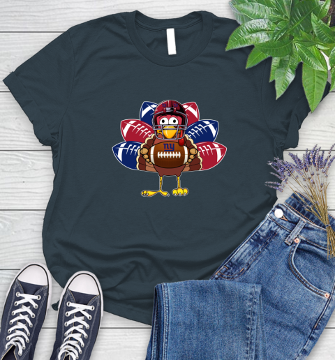 New York Giants Turkey Thanksgiving Day Women's T-Shirt 8