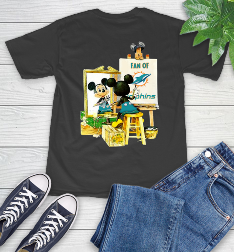 NFL Football Miami Dolphins Mickey Drawing Shirt