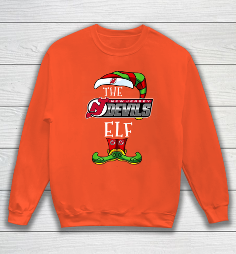 New Jersey Devils Christmas ELF Funny NHL Sweatshirt 3