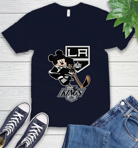 Los Angeles Kings Mickey Mouse Disney Hockey T Shirt V-Neck T-Shirt 3