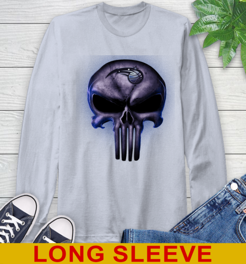 Orlando Magic NBA Basketball Punisher Skull Sports Long Sleeve T-Shirt 6