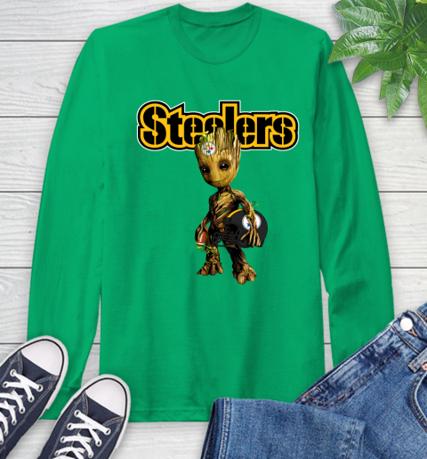 Pittsburgh Steelers NFL Football Groot Marvel Guardians Of The Galaxy Long Sleeve T-Shirt 7