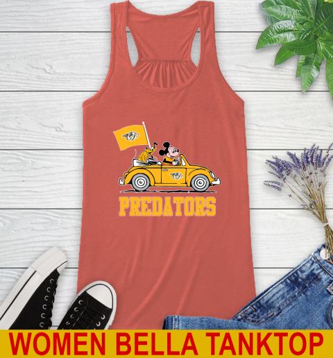 NHL Hockey Nashville Predators Pluto Mickey Driving Disney Shirt Racerback Tank 5 NHL Hockey Nashville Predators Pluto Mickey Driving Disney Shirt Racerback Tank - Image 5
