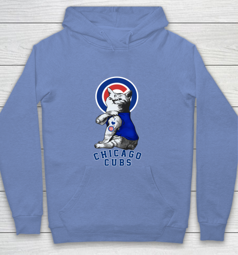 MLB Baseball My Cat Loves Chicago Cubs Youth Hoodie 8