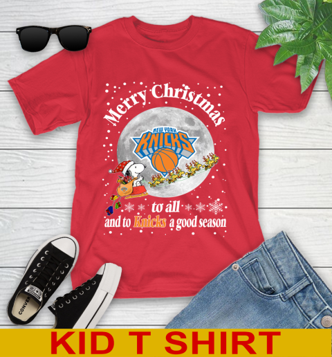 New York Knicks Merry Christmas To All And To Knicks A Good Season NBA Basketball Sports Youth T-Shirt 11