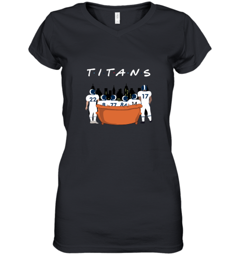 The Tennessee Titans Together F.R.I.E.N.D.S NFL Women's V-Neck T-Shirt