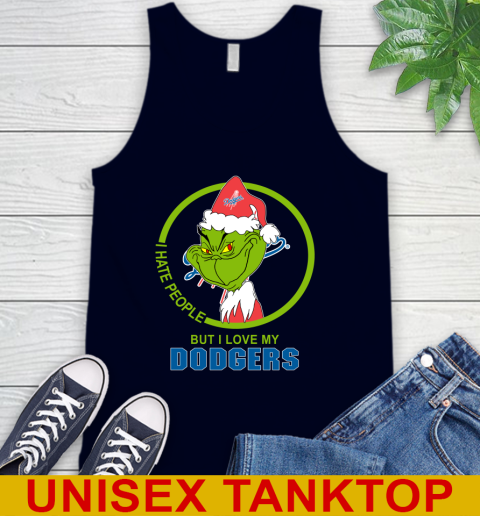 Los Angeles Dodgers MLB Christmas Grinch I Hate People But I Love My Favorite Baseball Team Tank Top 3