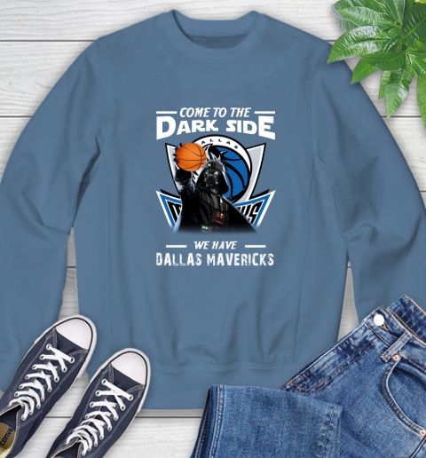 NBA Come To The Dark Side We Have Dallas Mavericks Star Wars Darth Vader Basketball Sweatshirt 8