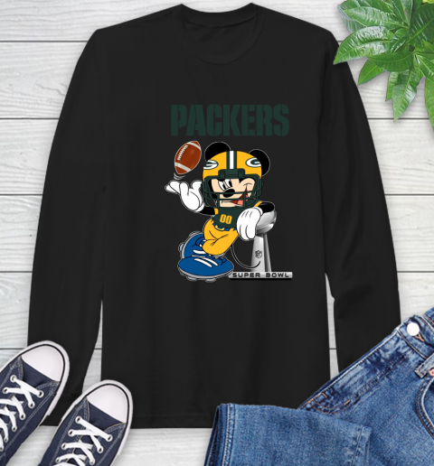 NFL Green Bay Packers Mickey Mouse Disney Super Bowl Football T Shirt Long Sleeve T-Shirt 2