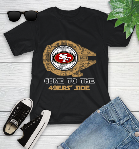 NFL Come To The San Francisco 49ers Star Wars Football Sports Youth T-Shirt