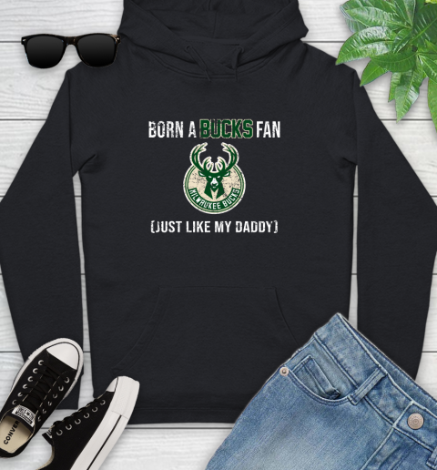 NBA Milwaukee Bucks Loyal Fan Just Like My Daddy Basketball Shirt Youth Hoodie