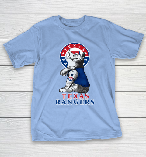 MLB Baseball My Cat Loves Texas Rangers T-Shirt 10