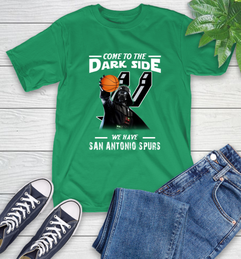 NBA Come To The Dark Side We Have San Antonio Spurs Star Wars Darth Vader Basketball T-Shirt 7