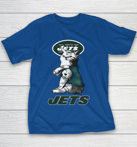 NFL Football My Cat Loves New York Jets Youth T-Shirt 6