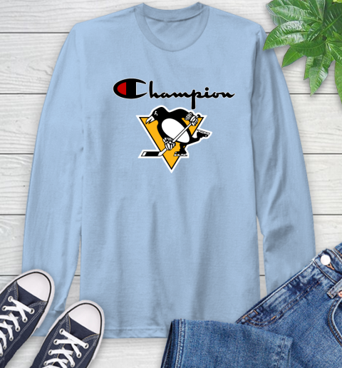 NHL Hockey Pittsburgh Penguins Champion Shirt Long Sleeve T-Shirt 6