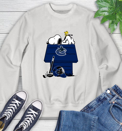 Vancouver Canucks NHL Hockey Snoopy Woodstock The Peanuts Movie Sweatshirt