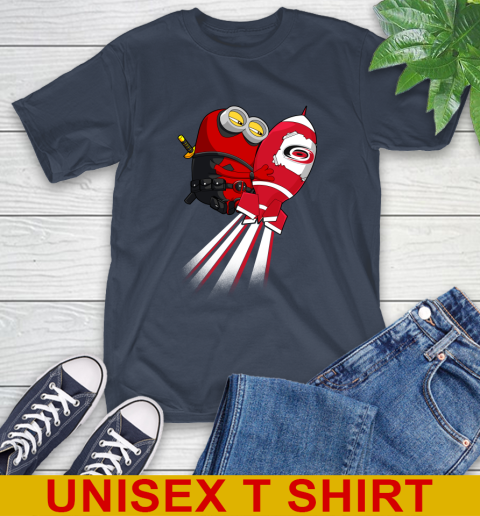 NHL Hockey Carolina Hurricanes Deadpool Minion Marvel Shirt T-Shirt 3