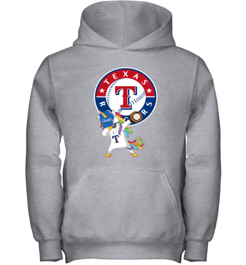 Hip Hop Dabbing Unicorn Flippin Love Texas Rangers Youth Hoodie