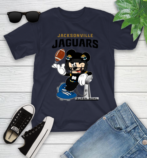 NFL Jacksonville Jaguars Mickey Mouse Disney Super Bowl Football T Shirt Youth T-Shirt 3