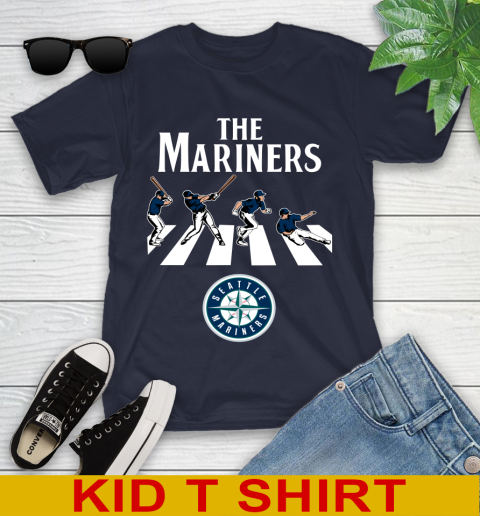 MLB Baseball Seattle Mariners The Beatles Rock Band Shirt Youth T-Shirt 2
