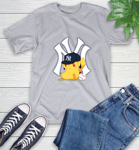 MLB Pikachu Baseball Sports New York Yankees T-Shirt 6