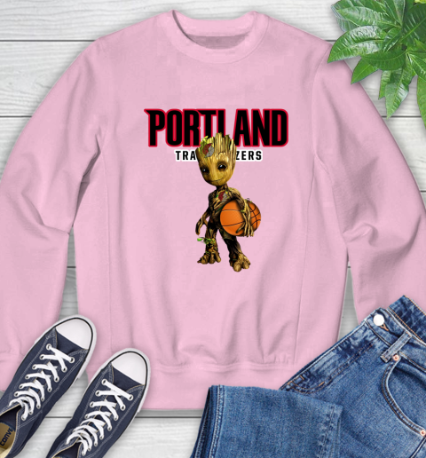 Portland Trail Blazers NBA Basketball Groot Marvel Guardians Of The Galaxy Sweatshirt 9