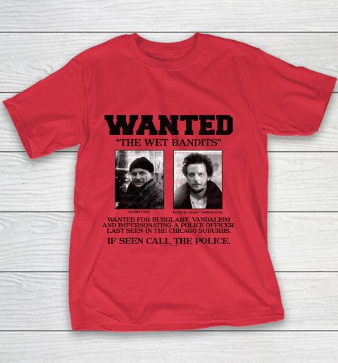 Home Alone Wanted The Wet Bandits Youth T-Shirt 6